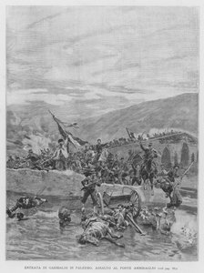 Wpis Garibaldiego w Palermo (grawerowanie)