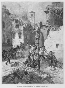 Odcinek z Dni Brescii (rycina) autorstwa Edouardo Matania
