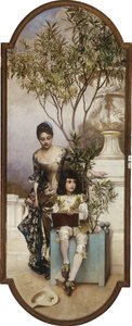 Szkicowanie Matki i Dziecka w Parku, 1886