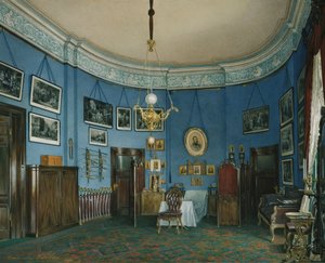 Wnętrza Pałacu Zimowego. Sypialnia księcia Nikołaja Aleksandrowicza, 1865