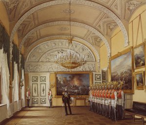Wnętrza Pałacu Zimowego. Wartownia, 1864 autorstwa Eduard Hau