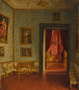 Pałac Colonna. Widok na salę tronową. autorstwa Eduard Heuss