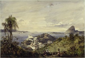 Zatoka w Rio de Janeiro z górą Corcovado