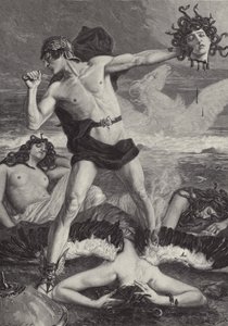 Perseusz otwiera głowę Meduzy autorstwa Eduard Kaempffer