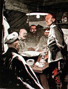 Noworoczny poncz, ilustracja z niemieckiego czasopisma „Simplicissimus”, ok. 1915 (lito)