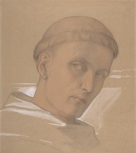 Gabinet Głowy św. Augustyna do obrazu Madonny z Dzieciątkiem..., 1846 r. autorstwa Eduard von Steinle