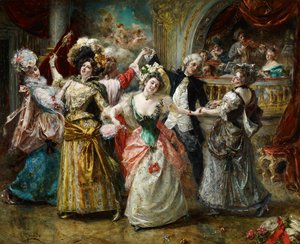 Beau at the Soiree - Garrido, Eduardo Leon (1856-1949) - Olej na drewnie - 80,5x100 - Museo Carmen Thyssen, Malaga