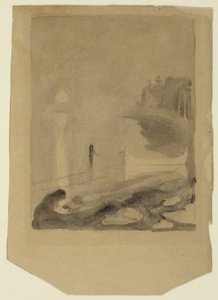 Łódź przywiązana do molo autorstwa Edvard Munch