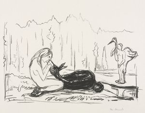Alfa i Omega: Żona Omega i osioł autorstwa Edvard Munch