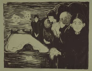 Na łożu śmierci. 1896 autorstwa Edvard Munch