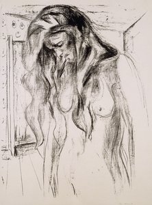 płacząca dziewczyna; płacząca dziewczyna autorstwa Edvard Munch