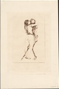 Śmierć i Kobieta autorstwa Edvard Munch