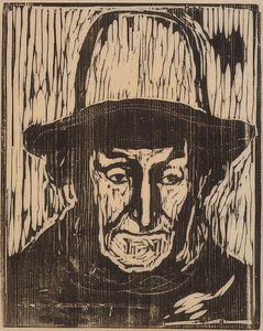 Stary rybak. 1897 autorstwa Edvard Munch