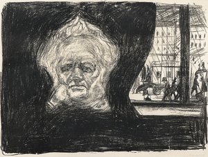 Henrik Ibsen w kawiarni Grand Hotelu, 1902 autorstwa Edvard Munch