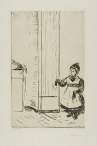 Wnętrze z dzieckiem. Lothar Linde autorstwa Edvard Munch