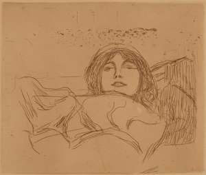 Młoda kobieta. 1896 autorstwa Edvard Munch