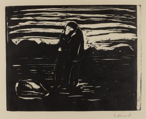 Pocałunek w polu, 1905 autorstwa Edvard Munch
