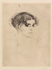 Głowa kobiety autorstwa Edvard Munch
