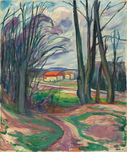 Krajobraz w Skoyen, lata 20. autorstwa Edvard Munch