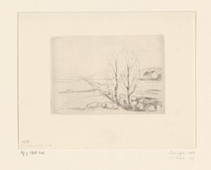 Krajobraz z domem Krajobraz norweski (tytuł oryginalny) autorstwa Edvard Munch