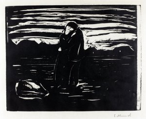 Grawer „Pocałunek w polu” (Pocałunek w polu) autorstwa Edvarda Muncha (1863-1944) autorstwa Edvard Munch