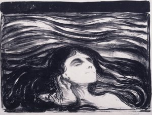 Kochankowie na falach autorstwa Edvard Munch