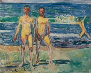 mężczyźni nad morzem autorstwa Edvard Munch