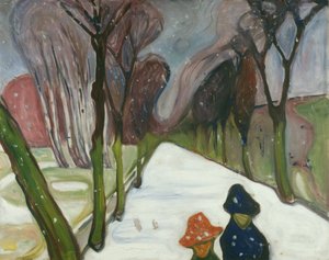 Nowy śnieg w Alei autorstwa Edvard Munch