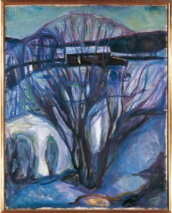Norwegia, Oslo, Zimowy Krajobraz, Ekely autorstwa Edvard Munch