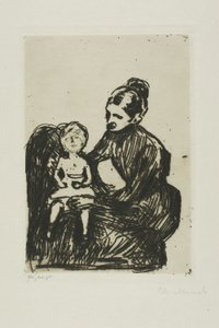 Pielęgniarka z chłopcem/Matką i płaczącym dzieckiem autorstwa Edvard Munch