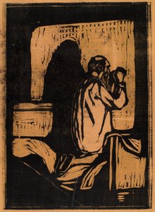 Modlący się stary człowiek autorstwa Edvard Munch