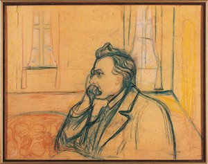 Portret Fryderyka Nietzschego autorstwa Edvard Munch