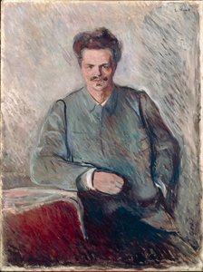 Portret Johana Augusta Strindberga (olej na płótnie) autorstwa Edvard Munch