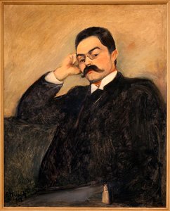 Portret Thora Lutkena (1863-1913) - Obraz Edvarda Muncha (1863-1944), olej na płótnie autorstwa Edvard Munch