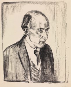Portret kompozytora Fryderyka Deliusa 1862-1934 , 1920. autorstwa Edvard Munch