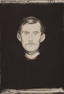 Autoportret. 1895 autorstwa Edvard Munch