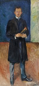 Autoportret z pędzlami autorstwa Edvard Munch