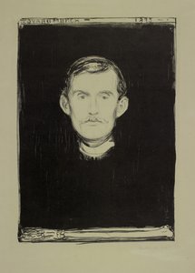 Autoportret, 1895 autorstwa Edvard Munch