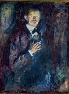 Autoportret z papierosem (olej na płótnie) autorstwa Edvard Munch