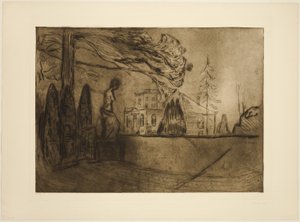 Ogród nocą autorstwa Edvard Munch