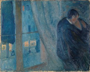 Pocałunek, 1892. autorstwa Edvard Munch
