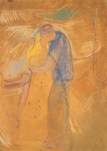 Pocałunek, 1906-1907. autorstwa Edvard Munch