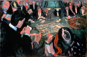 Stół do ruletki w Monte Carlo, 1903 autorstwa Edvard Munch