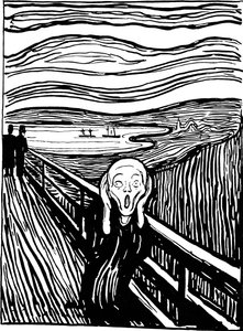 Krzyk, 1895. autorstwa Edvard Munch