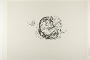 Wąż zostaje zabity autorstwa Edvard Munch
