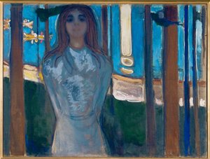 Głos (olej na płótnie) autorstwa Edvard Munch