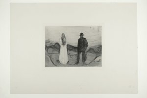 Dwie ludzkie istoty. Samotni autorstwa Edvard Munch