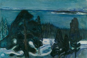 Zimowa noc autorstwa Edvard Munch