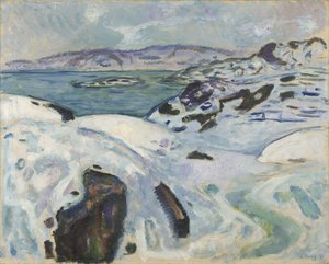 Zima nad fiordem autorstwa Edvard Munch