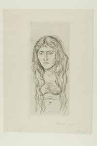 Kobieta z długimi włosami autorstwa Edvard Munch